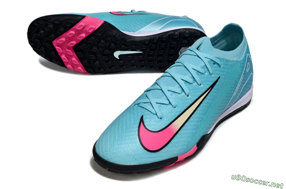 Unisex Nike Air Zoom Mercurial Vapor 16 Elite TF Football Shoes - Aqua/Electric Pink/Black 3