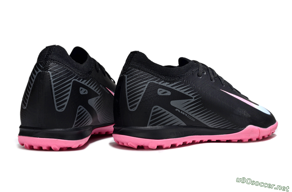 Unisex Nike Air Zoom Mercurial Vapor 16 Elite TF Football Shoes - Black/Vibrant Pink/Cool Cyan 6