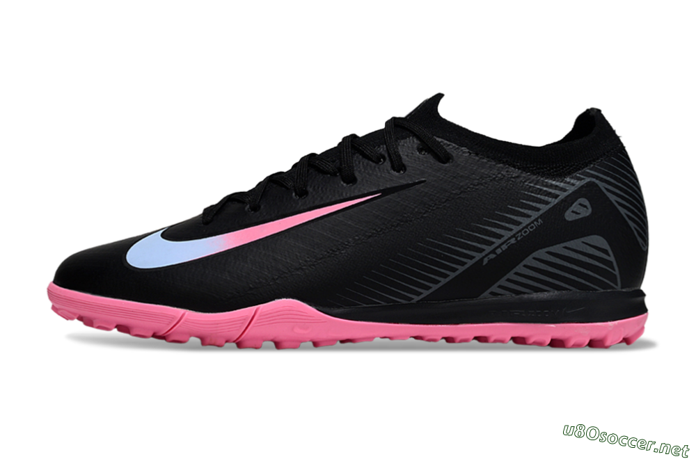 Unisex Nike Air Zoom Mercurial Vapor 16 Elite TF Football Shoes - Black/Vibrant Pink/Cool Cyan 0
