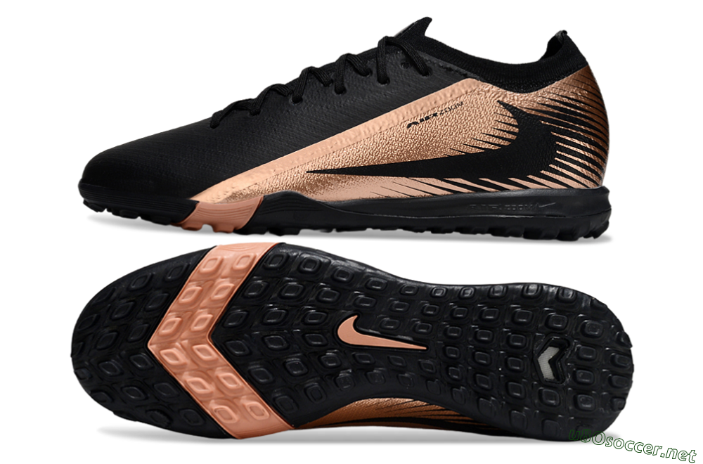 Unisex Nike Air Zoom Mercurial Vapor 16 Elite TF Football Shoes - Black/Rose Gold/Charcoal 1