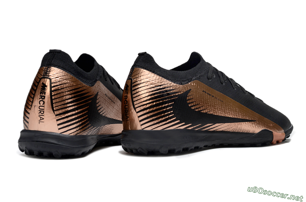 Unisex Nike Air Zoom Mercurial Vapor 16 Elite TF Football Shoes - Black/Rose Gold/Charcoal 6