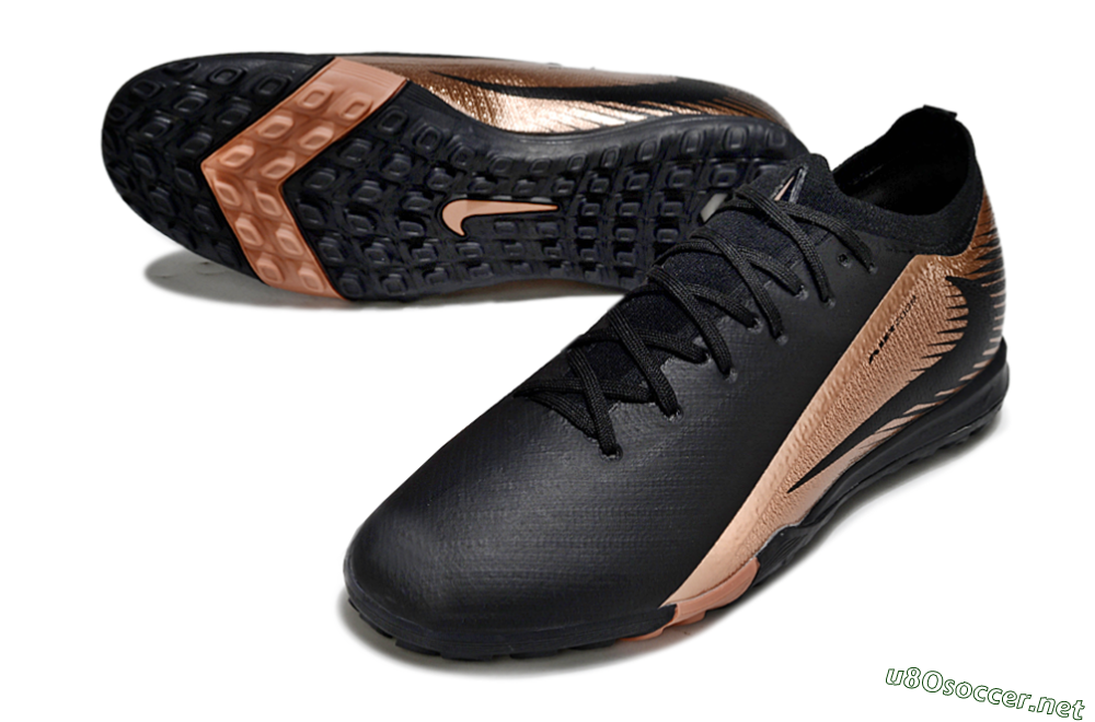 Unisex Nike Air Zoom Mercurial Vapor 16 Elite TF Football Shoes - Black/Rose Gold/Charcoal 3