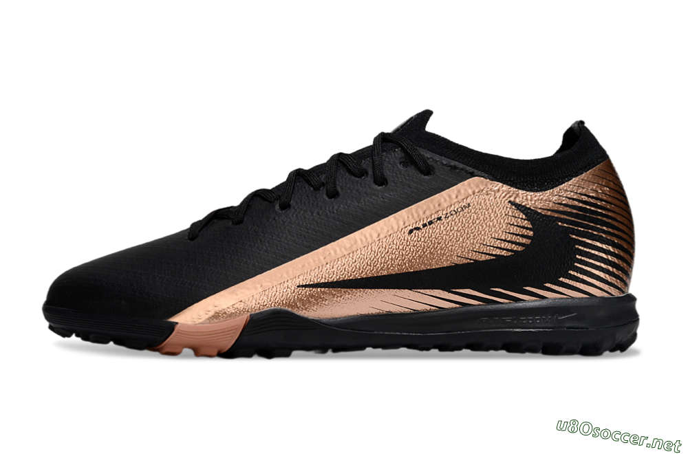 Unisex Nike Air Zoom Mercurial Vapor 16 Elite TF Football Shoes - Black/Rose Gold/Charcoal 0