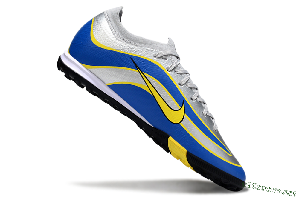 Unisex Nike Air Zoom Mercurial Vapor 16 Elite TF Football Shoes - Blue/Electric Blue/Sunny Yellow 4