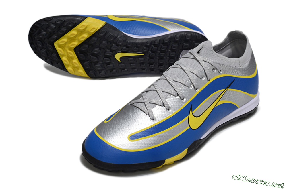 Unisex Nike Air Zoom Mercurial Vapor 16 Elite TF Football Shoes - Blue/Electric Blue/Sunny Yellow 3