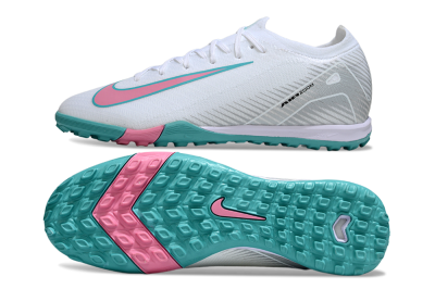 Unisex Nike Air Zoom Mercurial Vapor 16 Elite TF Football Shoes - White/Mint Green/Pink