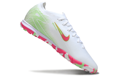 Unisex Nike Air Zoom Mercurial Vapor 16 Elite TF Football Shoes - White/Neon Pink/Light Green