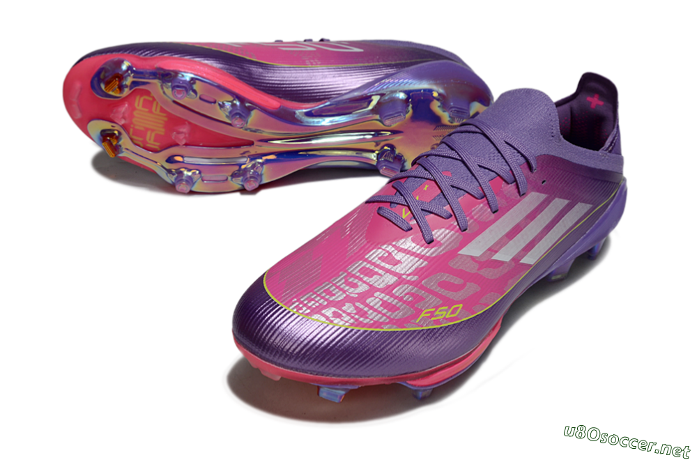 Men's Adidas F50+ Elite Lightstrike Pro FG Football Boots - Purple/Vibrant Magenta/Metallic Rose 3