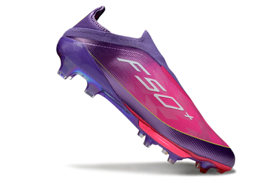 Men's Adidas F50+ Elite Lightstrike Pro Laceless FG Football Boots - Purple/Electric Pink/Neon Green