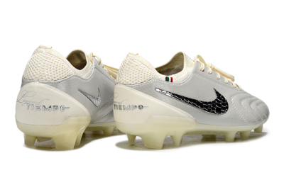 Men's Nike Tiempo Legend 10 Elite FG Football Boots - White/Creamy Beige/Glossy Black