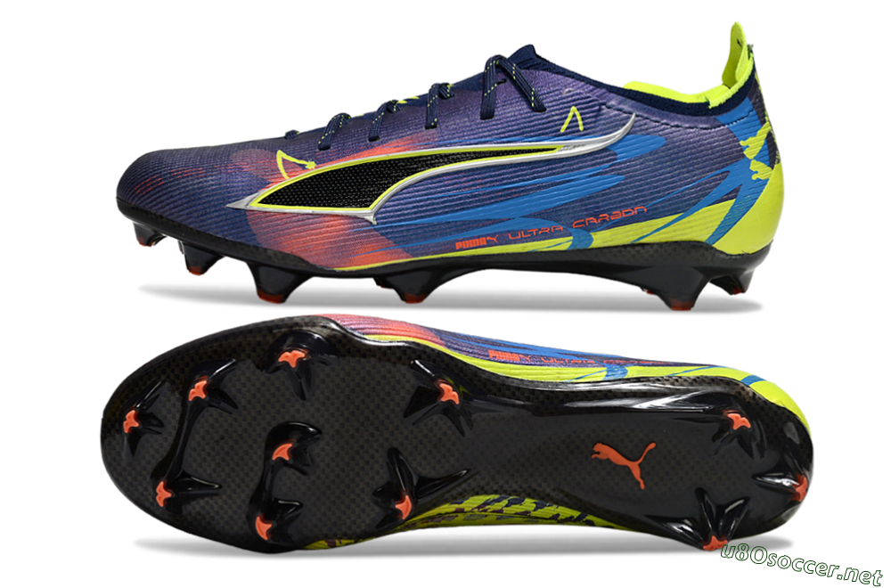 Men's Puma Ultra Ultimate FG Football Boots - Navy/Electric Yellow/Dynamic Blue 1