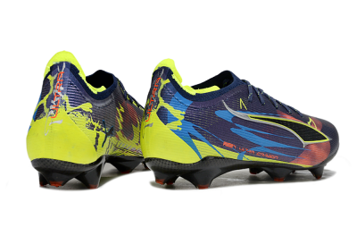 Men's Puma Ultra Ultimate FG Football Boots - Navy/Electric Yellow/Dynamic Blue