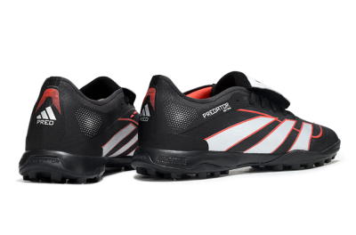 Men's Adidas Predator League Fold-Over Tongue TF Football Shoes - Black/Bright Red/Sleek White
