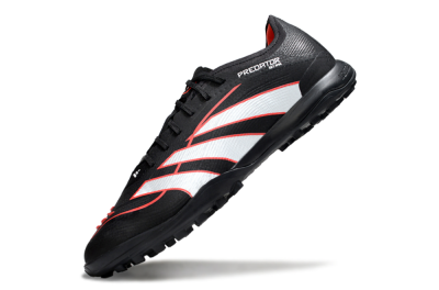 Men's Adidas Predator 25 Elite TF Football Shoes - Black/Fiery Red/White