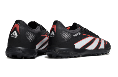 Men's Adidas Predator 25 Elite TF Football Shoes - Black/Fiery Red/White