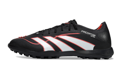 Men's Adidas Predator 25 Elite TF Football Shoes - Black/Fiery Red/White