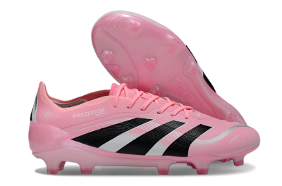Men's Adidas Predator 25 Elite FG Football Boots - Pink/Soft Pink/Jet Black