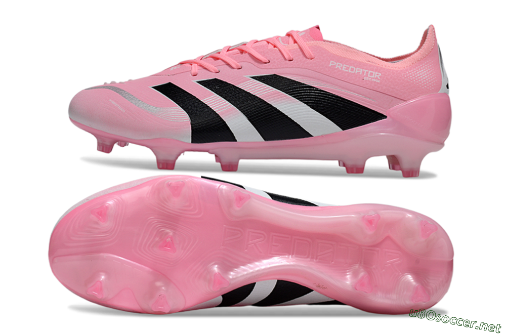 Men's Adidas Predator 25 Elite FG Football Boots - Pink/Soft Pink/Jet Black 1