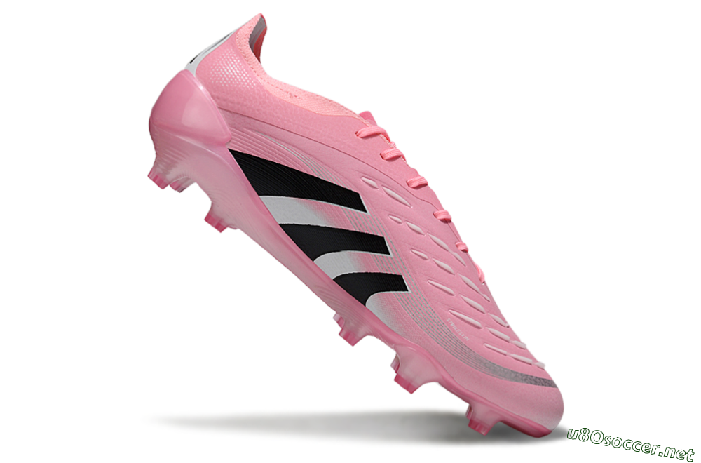 Men's Adidas Predator 25 Elite FG Football Boots - Pink/Soft Pink/Jet Black 4
