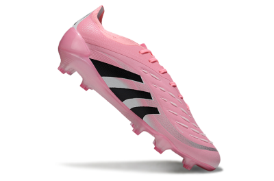Men's Adidas Predator 25 Elite FG Football Boots - Pink/Soft Pink/Jet Black