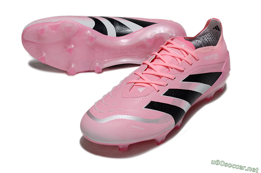 Men's Adidas Predator 25 Elite FG Football Boots - Pink/Soft Pink/Jet Black 3