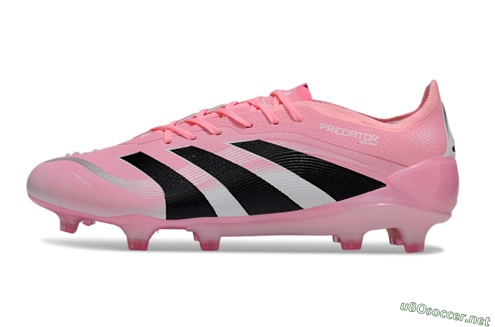 Men's Adidas Predator 25 Elite FG Football Boots - Pink/Soft Pink/Jet Black 0