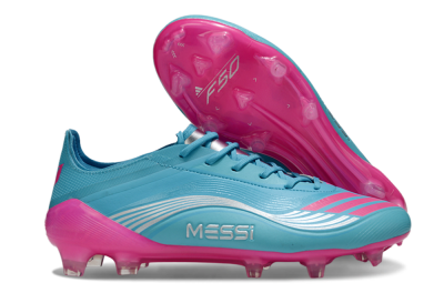 Unisex Messi x Adidas F50 Elite FG Football Boots - Cyan/Pink/Light Blue
