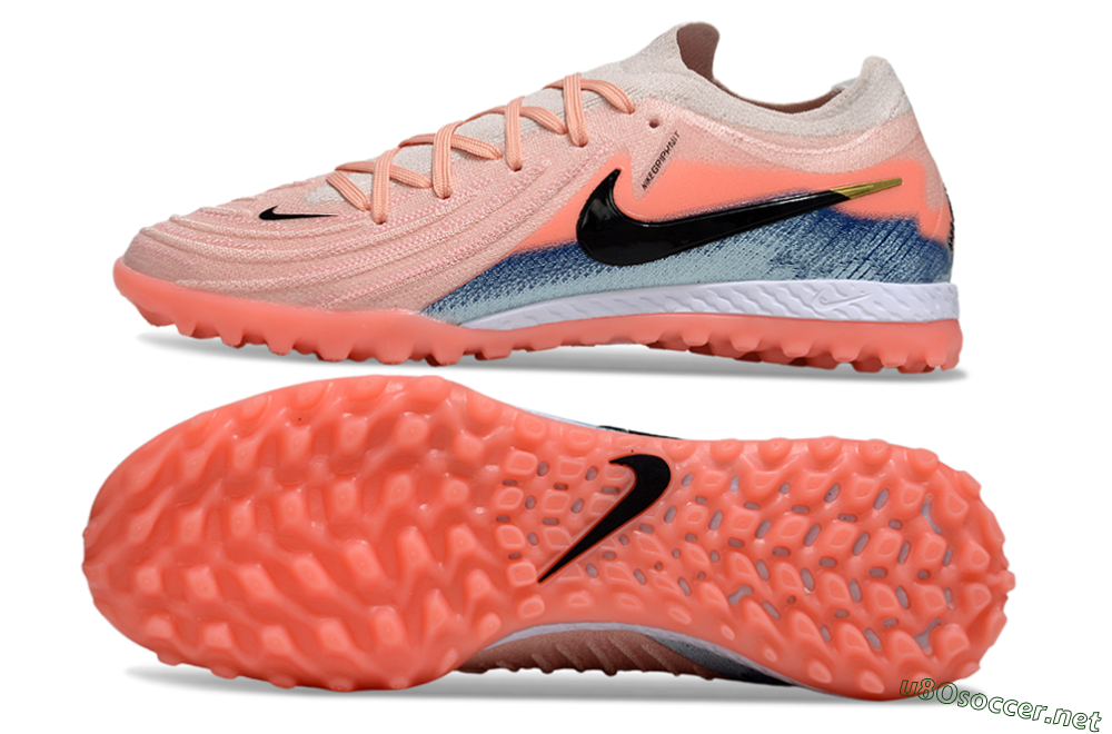 Men's Nike Phantom GX 2 Elite TF Football Shoes - Pink/Coral Glow/Sky Blue 1