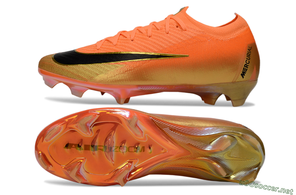 Unisex Nike Air Zoom Mercurial Vapor 16 Elite FG Football Boots - Orange/Electric Burst/Golden Shine 1