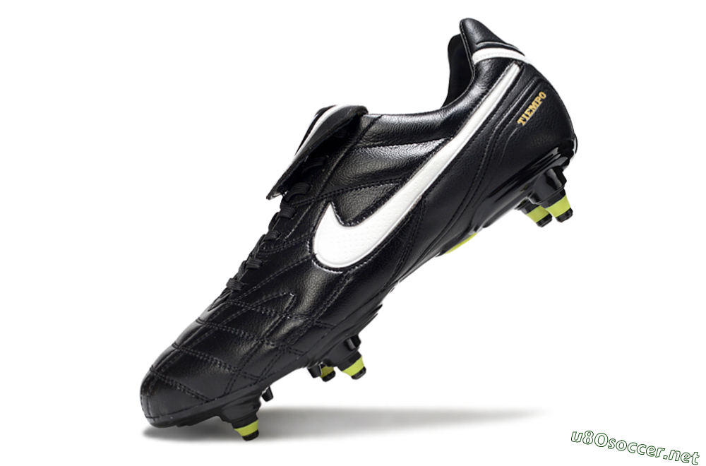 Men's Nike Tiempo Legend 10 Elite SG Football Boots - Black/Electric Yellow/White 5