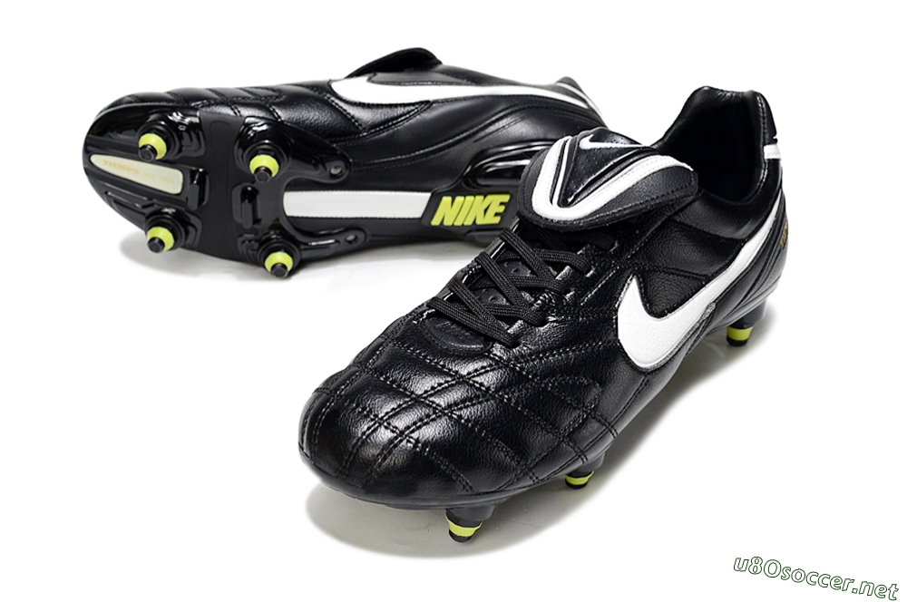 Men's Nike Tiempo Legend 10 Elite SG Football Boots - Black/Electric Yellow/White 3