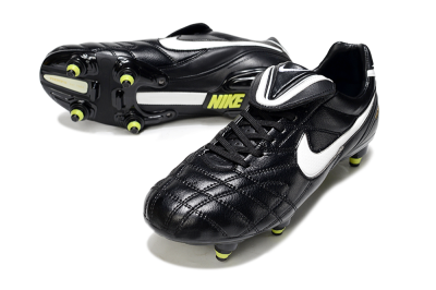 Men's Nike Tiempo Legend 10 Elite SG Football Boots - Black/Electric Yellow/White
