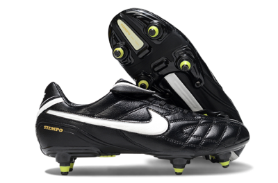 Men's Nike Tiempo Legend 10 Elite SG Football Boots - Black/Electric Yellow/White