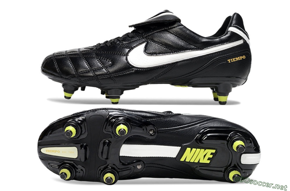 Men's Nike Tiempo Legend 10 Elite SG Football Boots - Black/Electric Yellow/White 1