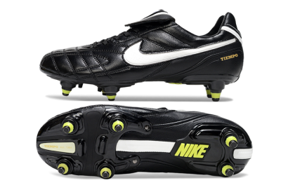 Men's Nike Tiempo Legend 10 Elite SG Football Boots - Black/Electric Yellow/White