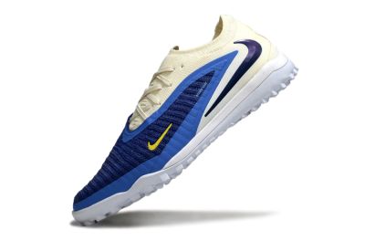 Unisex Nike Phantom 6 Low Elite TF Football Shoes - Blue/Navy Blue/Light Yellow