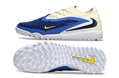 Unisex Nike Phantom 6 Low Elite TF Football Shoes - Blue/Navy Blue/Light Yellow