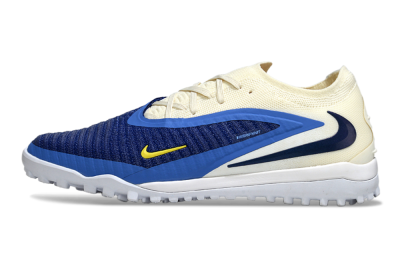 Unisex Nike Phantom 6 Low Elite TF Football Shoes - Blue/Navy Blue/Light Yellow