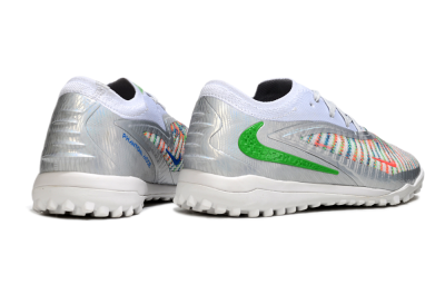 Unisex Nike Phantom 6 Low Elite TF Football Shoes - White/Electric Green/Coral Pink