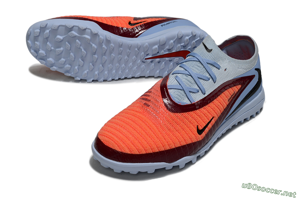 Unisex Nike Phantom 6 Low Elite TF Football Shoes - Orange/Scarlet Red/Cool Grey 3