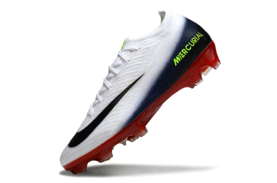 Unisex Nike Air Zoom Mercurial Vapor 16 Elite FG Football Boots - White/Vibrant Red/Navy Blue