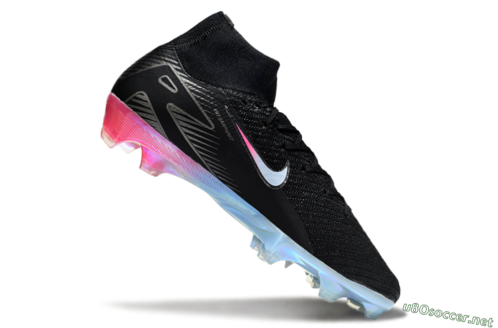 Unisex Nike Air Zoom Mercurial Superfly 10 Elite FG Football Boots - Black/Iridescent Pink/Iridescent Blue 4