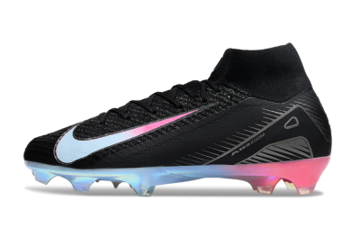 Unisex Nike Air Zoom Mercurial Superfly 10 Elite FG Football Boots - Black/Iridescent Pink/Iridescent Blue
