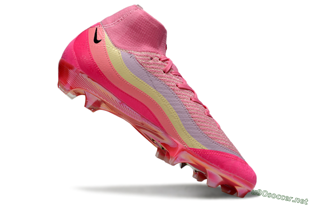Unisex Nike Air Zoom Mercurial Superfly 10 Elite FG Football Boots - Pink/Blazing Pink/Sunny Yellow 4