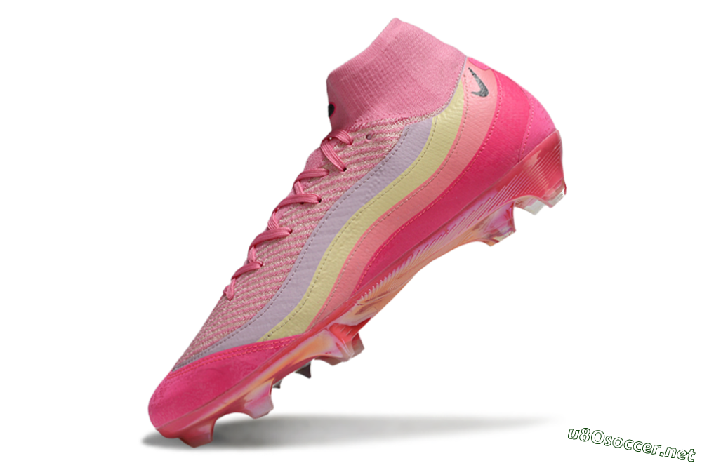 Unisex Nike Air Zoom Mercurial Superfly 10 Elite FG Football Boots - Pink/Blazing Pink/Sunny Yellow 5