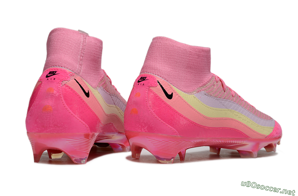 Unisex Nike Air Zoom Mercurial Superfly 10 Elite FG Football Boots - Pink/Blazing Pink/Sunny Yellow 6