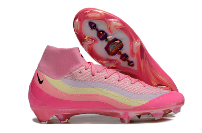 Unisex Nike Air Zoom Mercurial Superfly 10 Elite FG Football Boots - Pink/Blazing Pink/Sunny Yellow