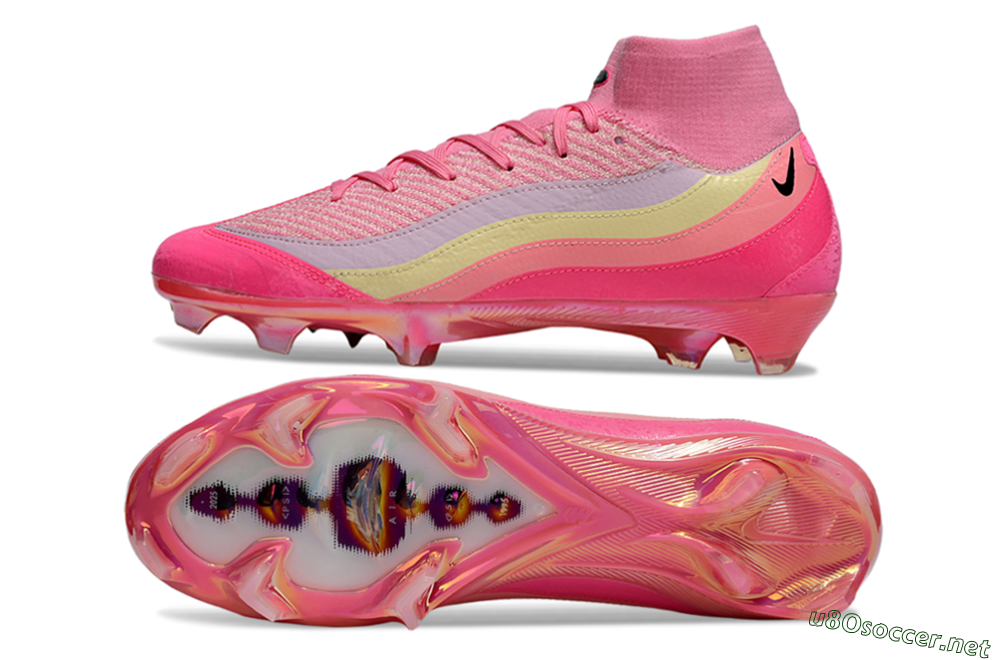 Unisex Nike Air Zoom Mercurial Superfly 10 Elite FG Football Boots - Pink/Blazing Pink/Sunny Yellow 1
