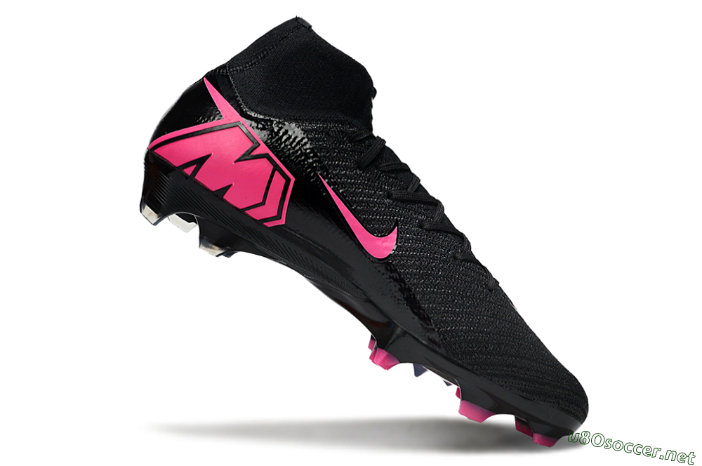 Unisex Nike Air Zoom Mercurial Superfly 10 Elite FG Football Boots - Black/Neon Pink/Blue Burst 4