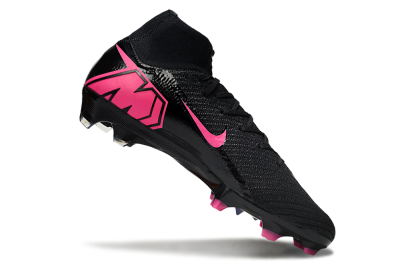 Unisex Nike Air Zoom Mercurial Superfly 10 Elite FG Football Boots - Black/Neon Pink/Blue Burst